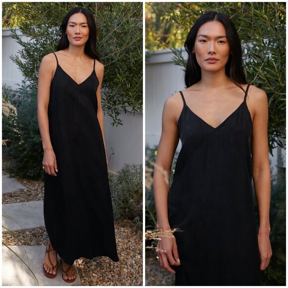 ๐JENNI KAYNE๐ Rio Slip Dress ~ Y2k 90s Satin Black Medium NWOT - Picture 7 of 16